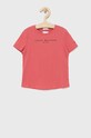 Tommy Hilfiger t-shirt bawełniany dziecięcy nadruk fioletowy KG0KG05242.PPYY