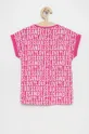 Guess T-shirt dziecięcy różowy