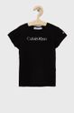 czarny Calvin Klein Jeans t-shirt bawełniany dziecięcy IG0IG01350.PPYY Dziewczęcy
