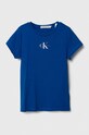 Дитяча бавовняна футболка Calvin Klein Jeans бавовна блакитний IG0IG01470.PPYY