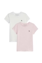 różowy Calvin Klein Jeans T-shirt bawełniany dziecięcy (2-pack) IG0IG01258.PPYY Dziewczęcy