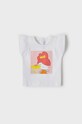 Mayoral T-shirt bawełniany dziecięcy nadruk pomarańczowy 1023.4D.BABY