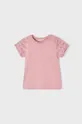 różowy Mayoral T-shirt bawełniany dziecięcy Dziewczęcy