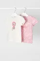 różowy Mayoral T-shirt bawełniany dziecięcy (2-pack) Dziewczęcy