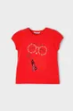 Mayoral T-shirt bawełniany dziecięcy czerwony