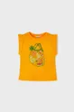 πορτοκαλί Παιδικό βαμβακερό μπλουζάκι Mayoral Για κορίτσια