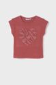 Detské bavlnené tričko Mayoral ružovo-červená