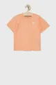 pomarańczowy Guess t-shirt bawełniany dziecięcy Dziewczęcy