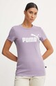 Dětské bavlněné tričko Puma fialová 586775