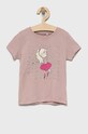 Name it Tricou de bumbac pentru copii print roz 13198381.VioletIce