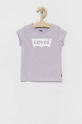 fioletowy Levi's t-shirt bawełniany dziecięcy Dziewczęcy