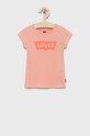 Levi's t-shirt bawełniany dziecięcy nadruk różowy 3E4234.G