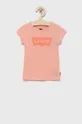 розовый Детская хлопковая футболка Levi's Для девочек