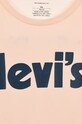 Dziewczynka Levi's t-shirt bawełniany dziecięcy 3EE559.G pomarańczowy