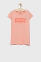 Levi's t-shirt bawełniany dziecięcy nadruk różowy 4E4234.G
