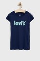 Levi's t-shirt bawełniany dziecięcy nadruk granatowy 4EE559.G