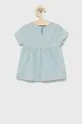 United Colors of Benetton - Παιδικό βαμβακερό φόρεμα μπλε
