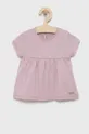 ροζ United Colors of Benetton - Παιδικό βαμβακερό φόρεμα Για κορίτσια