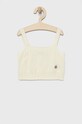 United Colors of Benetton top din bumbac pentru copii uni alb 105FCH001.G