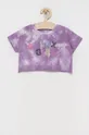 μωβ United Colors of Benetton - Παιδικό βαμβακερό μπλουζάκι Για κορίτσια