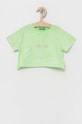 United Colors of Benetton tricou de bumbac pentru copii imprimeu verde 3085C102C.G