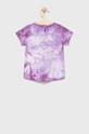 Dětské bavlněné tričko United Colors of Benetton 3085G103E.P fialová SS22