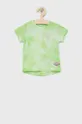 zelena Otroška bombažna kratka majica United Colors of Benetton Dekliški