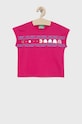 United Colors of Benetton t-shirt bawełniany dziecięcy nadruk różowy 3096C103I.G