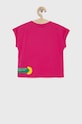 United Colors of Benetton t-shirt bawełniany dziecięcy 3096C103I.G różowy SS22
