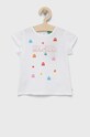 United Colors of Benetton t-shirt bawełniany dziecięcy nadruk biały 3096G102J.P