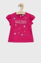 ροζ United Colors of Benetton - Παιδικό βαμβακερό μπλουζάκι x Pac-Man Για κορίτσια