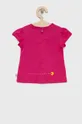 Detské bavlnené tričko United Colors of Benetton ružová