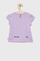 Detské bavlnené tričko United Colors of Benetton 3096G102J.P fialová SS22