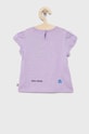 Dětské bavlněné tričko United Colors of Benetton 3096G102J.P fialová SS22