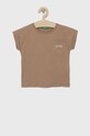 United Colors of Benetton t-shirt bawełniany dziecięcy bawełna brązowy 3I1XC101N.G