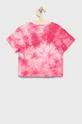 Otroški bombažen t-shirt United Colors of Benetton roza