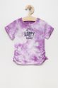 violet United Colors of Benetton tricou de bumbac pentru copii De fete