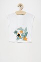 Pamučni dječji top United Colors of Benetton pamuk bijela 3096G102U.P