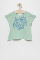 Detské bavlnené tričko United Colors of Benetton bavlna zelená 3I1XC104O.G