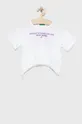 λευκό Παιδικό βαμβακερό μπλουζάκι United Colors of Benetton Για κορίτσια