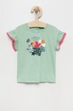 Dječja pamučna majica kratkih rukava United Colors of Benetton pamuk zelena 3I1XG102V.P