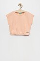 Dječja pamučna majica kratkih rukava United Colors of Benetton bez uzorka roza 3MM5C104T.G