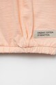 Djevojčice Dječja pamučna majica kratkih rukava United Colors of Benetton 3MM5C104T.G roza