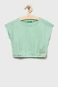 zelená Detské bavlnené tričko United Colors of Benetton Dievčenský