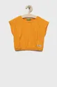 πορτοκαλί Παιδικό βαμβακερό μπλουζάκι United Colors of Benetton Για κορίτσια