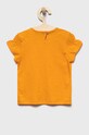 Dječja pamučna majica kratkih rukava United Colors of Benetton 3MM5G102T.P narančasta SS22