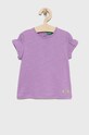 United Colors of Benetton t-shirt bawełniany dziecięcy bawełna fioletowy 3MM5G102T.P