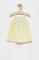 Pamučni dječji top United Colors of Benetton 51CFGH001.P zelena SS22