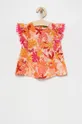 оранжевый Детская хлопковая блузка United Colors of Benetton Для девочек