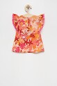 United Colors of Benetton bluza de bumbac pentru copii 5IIAGQ00D.P portocaliu SS22